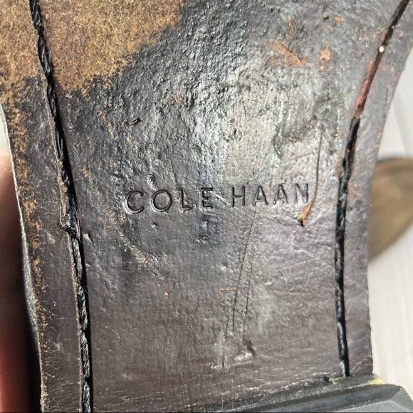 Cole Haan Black Pebbled Leather Moc Toe Loafer 11 - Picture 9 of 13
